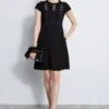 Elie Tahari Geo Lace Inset Dress -ELIE TAHARI Sales E3087613 BLACK 1hero 5066