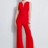 Elie Tahari Belted Slit Jumpsuit 2 Elie Tahari Belted Slit Jumpsuit -ELIE TAHARI Sales E3087623 BERRY 1hero 4948