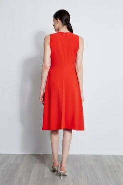 Elie Tahari Lace Applique Midi Dress -ELIE TAHARI Sales E3098613 AGAVE 3BACK 3277 1