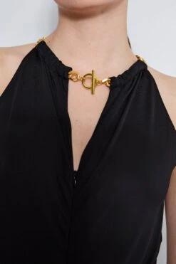 Elie Tahari Chain Jersey Jumpsuit -ELIE TAHARI Sales E309U613 BLACK 2FRONT 2637