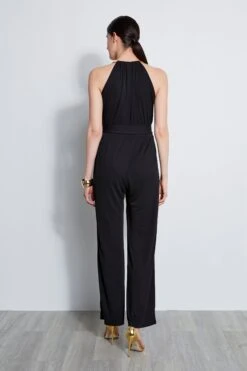 Elie Tahari Chain Jersey Jumpsuit -ELIE TAHARI Sales E309U613 BLACK 3back 4918