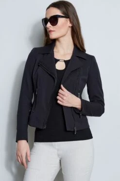 Elie Tahari Stretch Moto Jacket