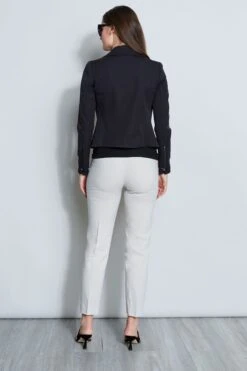 Elie Tahari Stretch Moto Jacket -ELIE TAHARI Sales E30M0102 BLACK 3BACK 042