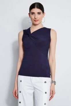 New Products 21 Elie Tahari Sleeveless Asymmetric Twist Knit
