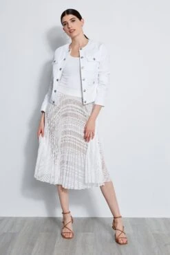 Elie Tahari Pleated Lace Skirt -ELIE TAHARI Sales E3147303 WHITE E303D103 WHITE CU59150U WHITE 4STYLING 1963 d8446332 e706 42ec 82b5 0fbc9dfd4815