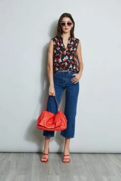 Elie Tahari Rosemallo Floral Contour Shirt 12 Elie Tahari Rosemallo Floral Contour Shirt -ELIE TAHARI Sales E315J202 INDIGO E502M503 MULTI 1Hero 520