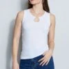 Elie Tahari Bar Tank -ELIE TAHARI Sales E356X512 WHITE 2FRONT 021