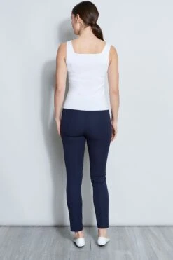 Elie Tahari Ribbed Square Neck Tank -ELIE TAHARI Sales E35Y3512 WHITE 3BACK 056