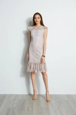Elie Tahari Vine Lace Midi Dress