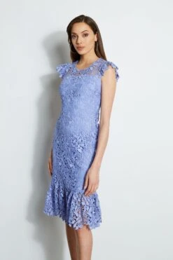 Elie Tahari Vine Lace Midi Dress -ELIE TAHARI Sales E401C603 WYSTERIA 2front 1049