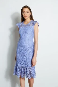 Elie Tahari Vine Lace Midi Dress -ELIE TAHARI Sales E401C603 WYSTERIA 2front 1055