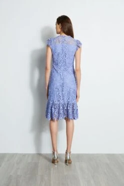 Elie Tahari Vine Lace Midi Dress -ELIE TAHARI Sales E401C603 WYSTERIA 3back 2175