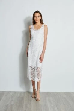 Elie Tahari Lace Maxi Dress 14 Elie Tahari Lace Maxi Dress -ELIE TAHARI Sales E401J603 PEARL 1HERO 1106