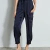 Elie Tahari Satin Cargo Pocket Pant