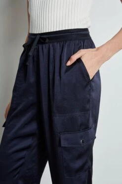 Elie Tahari Satin Cargo Pocket Pant -ELIE TAHARI Sales E4027203 STARGAZER E405K103 WHITE E45X7503 WHITE 4STYLING 2531 1