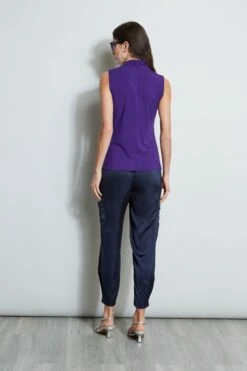 Elie Tahari Sleeveless Twist Knit -ELIE TAHARI Sales E4027203 STARGAZER E556X513 BLACKBERRY 3back 245