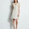 Elie Tahari Linen Chain Dress -ELIE TAHARI Sales E405K603 PUTTYMELANGE 1hero 1066