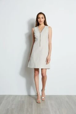 Elie Tahari Linen Chain Dress