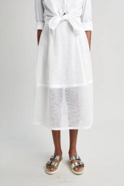 Elie Tahari Daisy Skirt -ELIE TAHARI Sales E406U300 DAISYSKIRT WHITE 2FRONT 0062