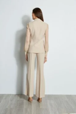 Elie Tahari Chiffon Sleeve Blazer -ELIE TAHARI Sales E4087203 ISLANDSAND E4087103 ISLANDSAND E2087503 WHITE 3BACK 577