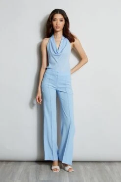 Elie Tahari Cowl Halter Shirt -ELIE TAHARI Sales E4087203 WATERBLUE E410N513 WATERBLUE 1Hero 461