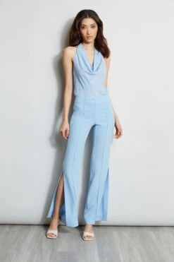 Elie Tahari Side Slit Pant -ELIE TAHARI Sales E4087203 WATERBLUE E410N513 WATERBLUE 1Hero 468