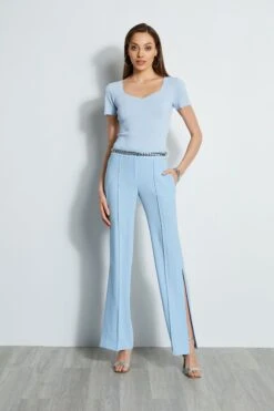 Elie Tahari Side Slit Pant -ELIE TAHARI Sales E4087203 WATERBLUE E45X3503 WATERBLUE 1Hero 1276