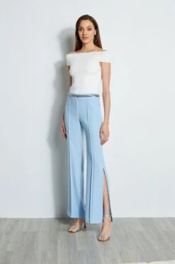 Elie Tahari Side Slit Pant -ELIE TAHARI Sales E4087203 WATERBLUE E45X7503 WHITE 1Hero 1236