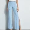 Elie Tahari Side Slit Pant -ELIE TAHARI Sales E4087203 WATERBLUE E45X7503 WHITE 2FRONT 525
