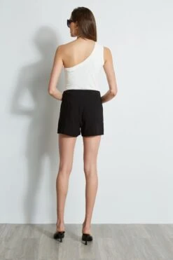 Elie Tahari Crepe Shorts -ELIE TAHARI Sales E4087213 BLACK E405K103 WHITE ETR21349 WHITE 3back 3501