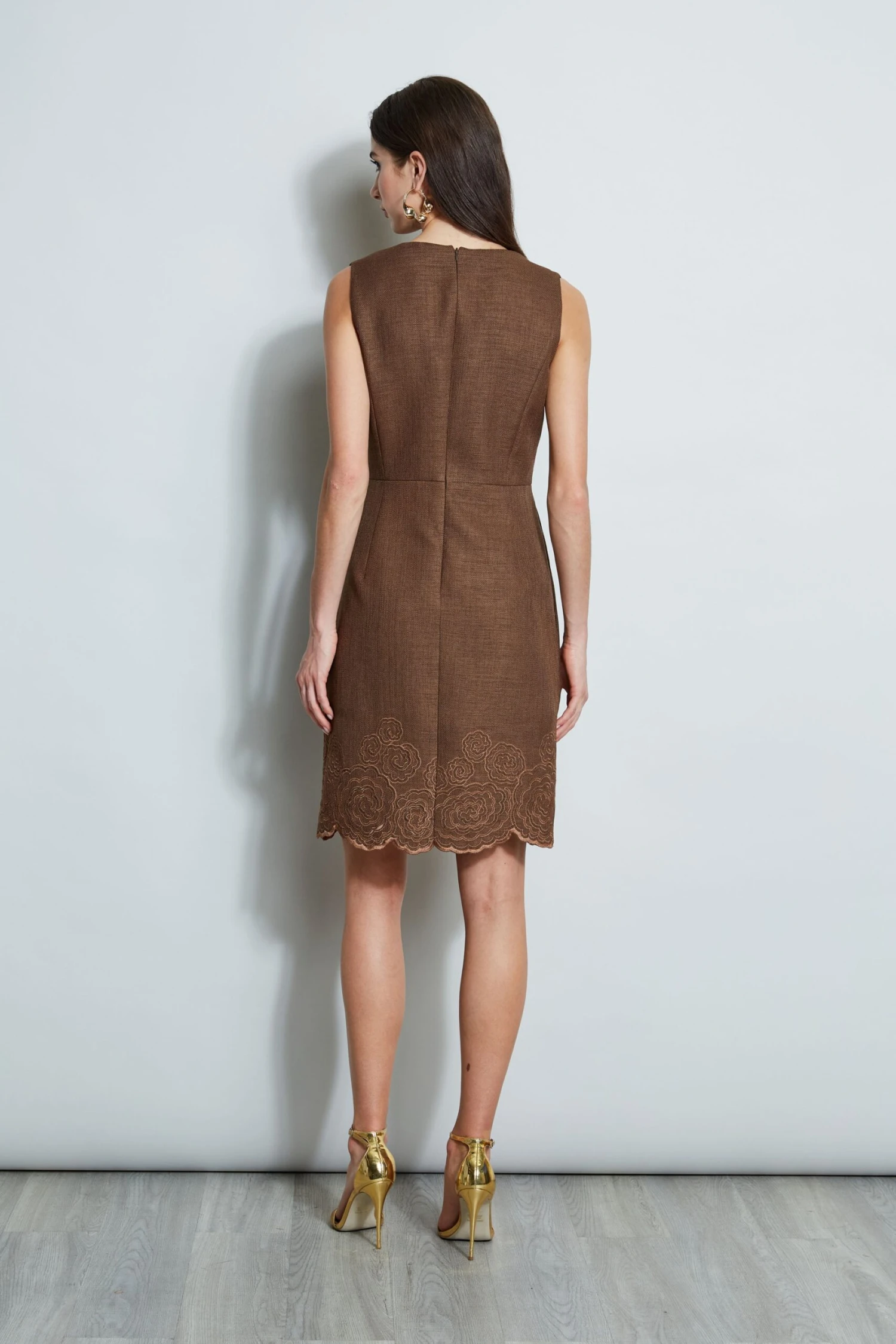 Elie Tahari Embroidered Hem Dart Dress 8 Elie Tahari Embroidered Hem Dart Dress - Image 6