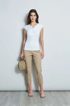 Elie Tahari Twist Knot Knit -ELIE TAHARI Sales E40M0202 RATTAN E556X503 WHITE 1Hero 1495