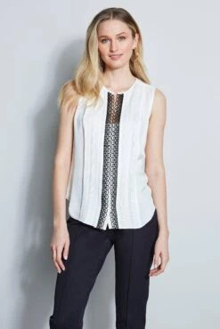 Elie Tahari Lace Detail Shirt