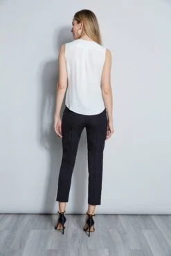 Elie Tahari Lace Detail Shirt -ELIE TAHARI Sales E410N502 FRESHPEARL 3BACK 023