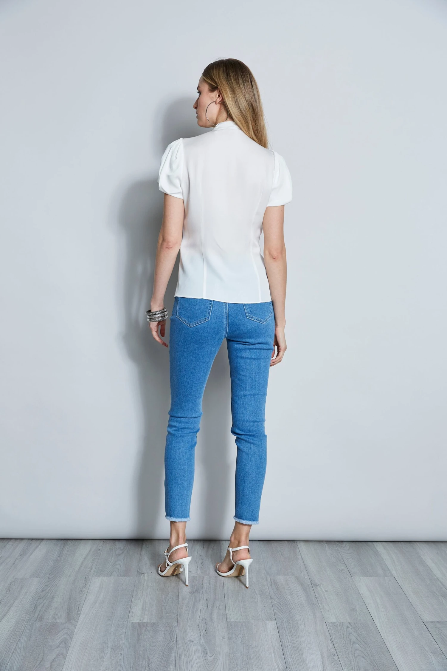 Elie Tahari Silk Tie Neck Ruffle Shirt 5 Elie Tahari Silk Tie Neck Ruffle Shirt - Image 3