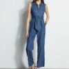 Elie Tahari Denim Tie Jumpsuit -ELIE TAHARI Sales E414J603 INDIGO 1Hero 2063
