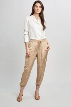 Elie Tahari Cargo Satin Pant