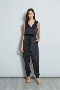 Elie Tahari Satin Jumpsuit
