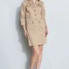 Elie Tahari Safari Shirt Dress -ELIE TAHARI Sales E5044601 RATTAN 1HERO 010