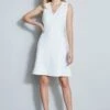 Elie Tahari Basketweave Bar Dress -ELIE TAHARI Sales E50C4602 MILKWEED 1HERO 013