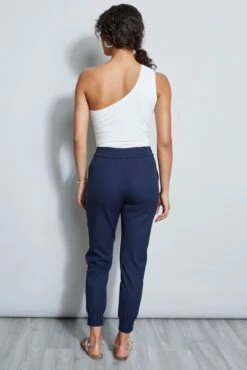 Elie Tahari Stretch Twill Utility Pant -ELIE TAHARI Sales E50M0202 STRETCHUTILITYPANT NAVYYARD 3BACK 939