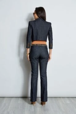 Elie Tahari Cropped Denim Jacket 13 Elie Tahari Cropped Denim Jacket -ELIE TAHARI Sales E556X513 TOAST E702P203 DENIM E802P203 3back 620