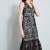 Elie Tahari Lace Midi Dress 2 Elie Tahari Lace Midi Dress -ELIE TAHARI Sales E602H602BLACK 2FRONT 1099