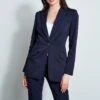 Elie Tahari Single Button Cotton Blazer -ELIE TAHARI Sales E6055102STARGAZER 2FRONT 505