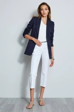 Elie Tahari Single Button Cotton Blazer -ELIE TAHARI Sales E6055102 STARGAZIER JACKET 1HERO 524