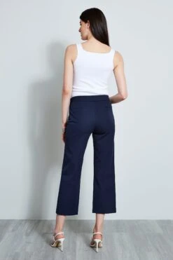 Elie Tahari Button Detail Pant 7 Elie Tahari Button Detail Pant -ELIE TAHARI Sales E60M0202NAVYYARD 3BACK 768