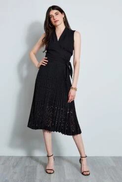 Elie Tahari Silk Wrap Shirt -ELIE TAHARI Sales E610N502 BLACK 1HERO 1457