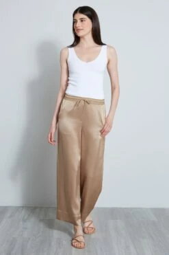 Elie Tahari Satin Wide Leg Pant -ELIE TAHARI Sales E701N202 SATIN PANT 1HERO 881