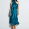 Elie Tahari One Shoulder Satin Scarf Dress -ELIE TAHARI Sales E702C603 PACIFICBLUE 1Hero 2055