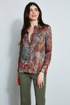 Elie Tahari Paisley Utility Shirt